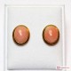 Orecchini Corallo rosa 8x6mm in Argento