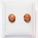 Orecchini Corallo rosa 6x4mm in Argento