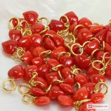 Pendente Corallo rosso del Mediterraneo Cuore piccolo