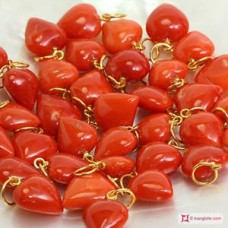 Pendente Corallo rosso del Mediterraneo Cuore grande