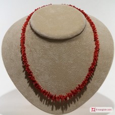 Collana Corallo rosso del Mediterraneo cupolini 11-5mm in Oro 18K