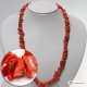 Collana Corallo rosso del Mediterraneo spezzatini II ±60g in Argento