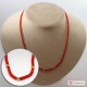 Collana Corallo rosso Extra cannettine 2½mm pallini 3mm Oro in Oro 18K