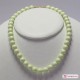 Collana Crisoprasio lemon pallini 10mm in Argento