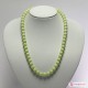 Collana Crisoprasio lemon pallini 10mm L56 in Argento