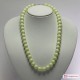 Collana Crisoprasio lemon pallini 12mm in Argento
