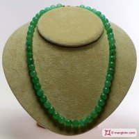 Collana Crisoprasio TOP faccettato 10mm in Oro 18K