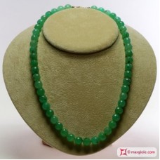 Collana Crisoprasio TOP faccettato 10mm in Oro 18K