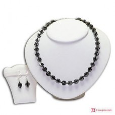 Collana e orecchini Ematite in Argento