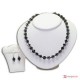 Collana e orecchini Ematite in Argento