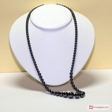 Collana ematite graduata pallini 6-14mm in Argento