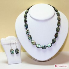 Collana e Orecchini Aliotis ovale 13x18mm in Argento