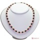 Collana e orecchini Ematite e Bambù 8mm in Argento