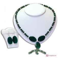 Collana e Orecchini Avventurina fashion Argento