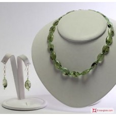 Collana e Orecchini Quarzo rutilato in Argento