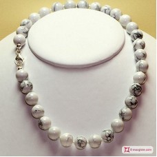 Collana Ovalite pallini 12mm in Argento