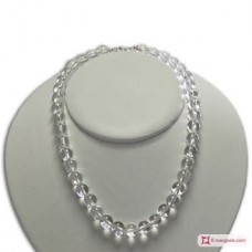 Collana Cristallo di Rocca pallini 10mm in Argento