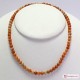 Collana Calcite arancio pallini 5½-6mm in Argento