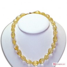 Collana Citrino faccettato in Argento