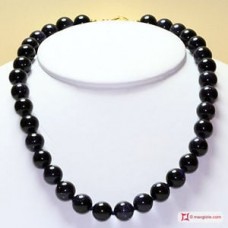 Collana Blue stone pallini 12mm in Argento