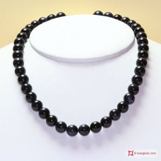 Collana Blue stone pallini 10mm in Argento