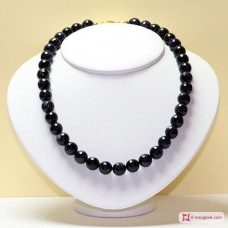 Collana Blue stone faccettata 12mm in Argento