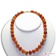 Collana Corniola striata 12mm in Argento