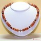 Collana Shaped Stone Orange a rondelle e Gold Stone