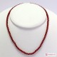 Collana Agata rossa pallini 4mm in Argento