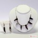 Collana e Orecchini Agata Botswana e componenti in Argento