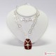Pendente Diaspro con catenina in Argento