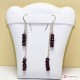 Orecchini Granato rondelle faccettate 5mm catenine in Argento