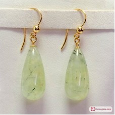 Orecchini Tormalina poire 12x25mm in Oro 18K
