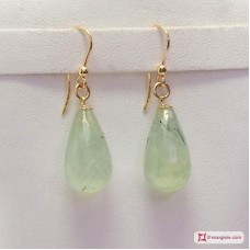 Orecchini Tormalina faccettata poire 10x17mm in Oro 18K