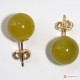 Orecchini Giada Coreana 10mm in Oro 18K