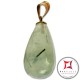 Pendente Quarzo tormalinato faccettato 10x17mm in Oro 18K