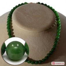 Collana Giada Extra pallini 8mm in Argento