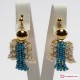 Orecchini Angelo [Turchese, Perle] in Argento placcato Oro
