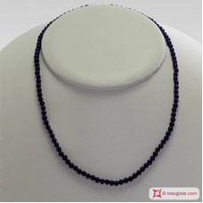 Collana Lapislazzuli Extra 4mm in Oro 18K