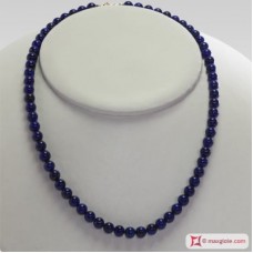 Collana Lapislazzuli Extra 6mm in Oro 18K
