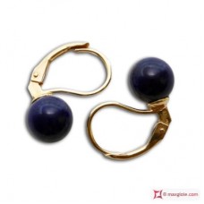 Orecchini Lapislazzuli Extra 7-7½mm in Oro 18K mmp