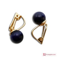 Orecchini Lapislazzuli Extra 7-7½mm in Oro 18K clip