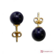 Orecchini Lapislazzuli Extra 7¾-8mm in Oro 18K