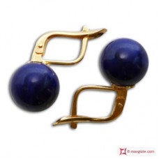 Orecchini Lapislazzuli Extra 10mm in Oro 18K m