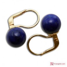 Orecchini Lapislazzuli Extra 10mm in Oro 18K mmg