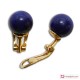 Orecchini Lapislazzuli Extra 10mm in Oro 18K clip g