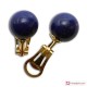 Orecchini Lapislazzuli Extra 12mm in Oro 18K clip g