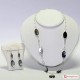 Collana e Orecchini Madreperla ovale in Argento