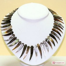 Collana Madreperla e Ematite goccia graduata