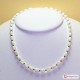 Collana Madreperla oliva 6½mm e Ematite in Argento